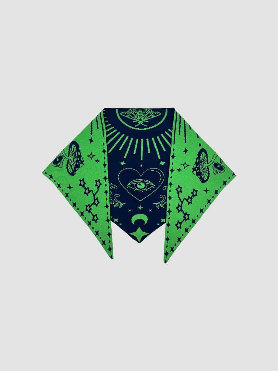 Freya Women's Alchemist Cashmere Triangle Scarf - Navy Lime