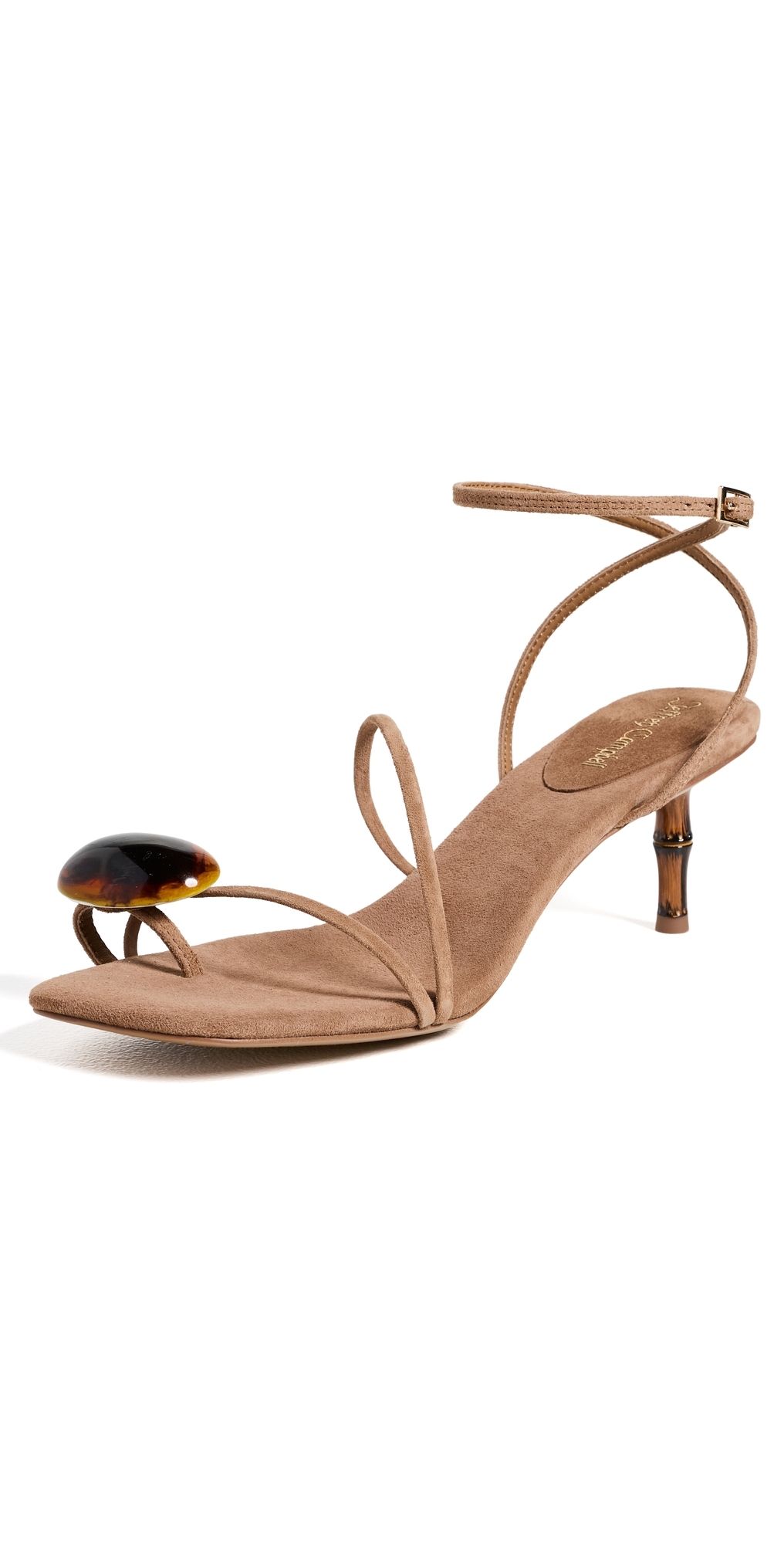 Jeffrey Campbell Carnelian Sandals Camel Suede Combo 8