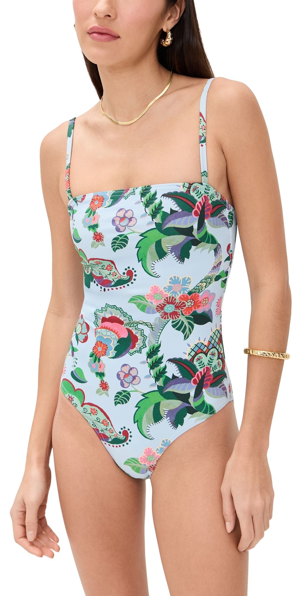 Hill House Home Giana One Piece Light Blue Jungle Floral L