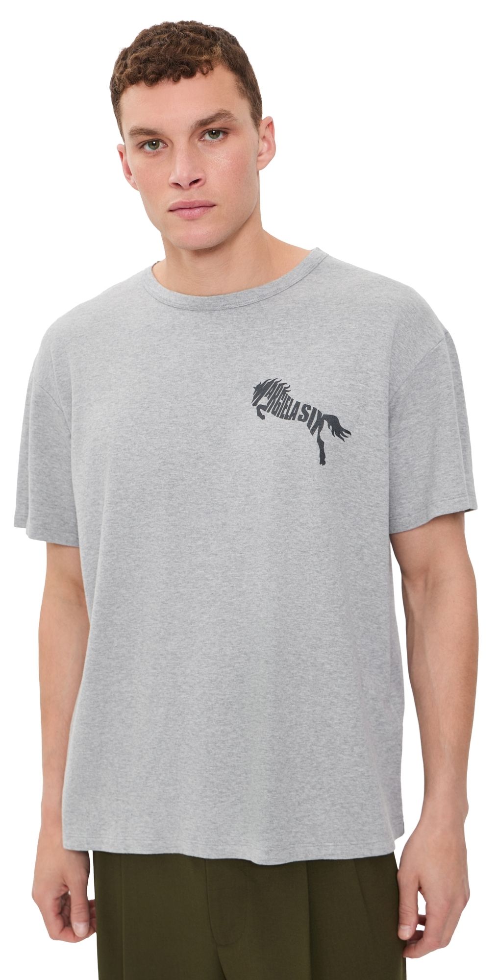 MM6 Maison Margiela Graphic Tee Grey Melange S
