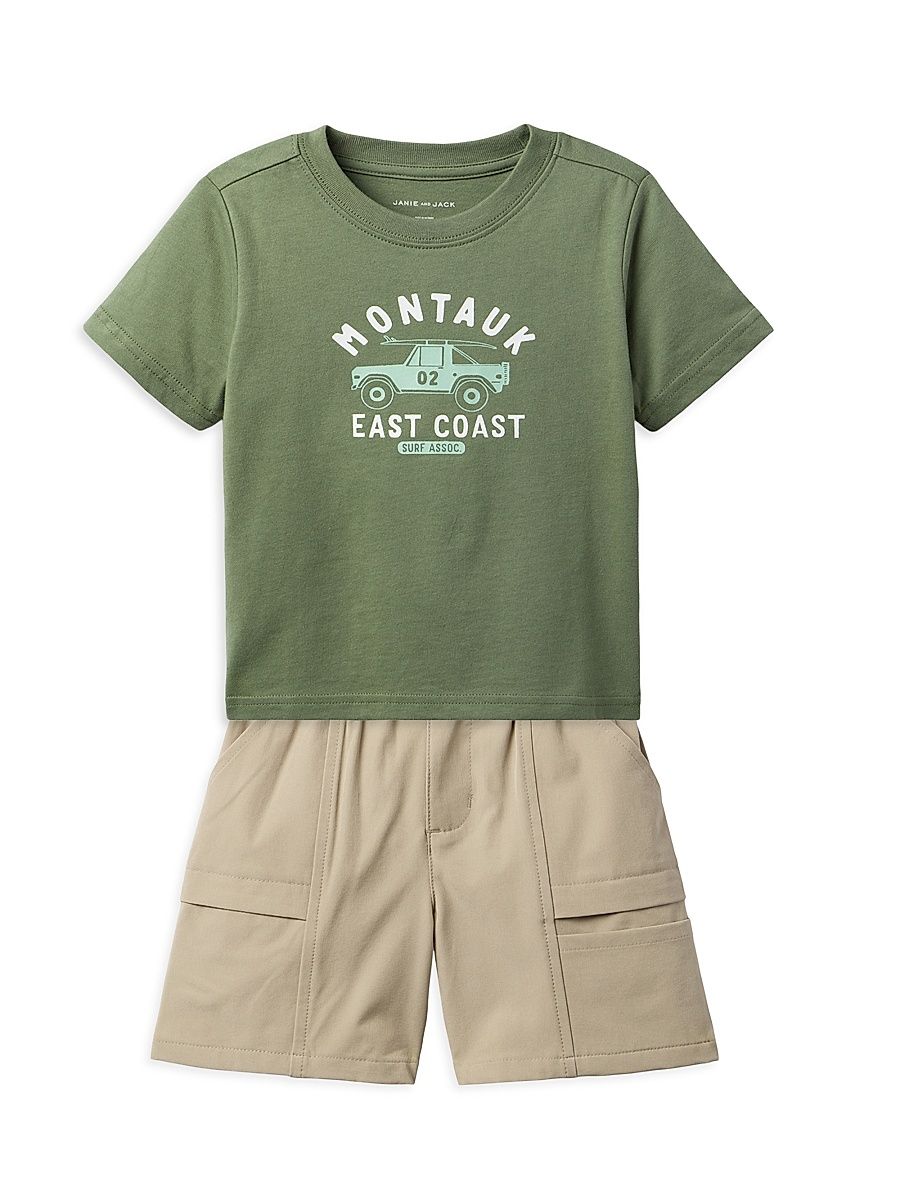 Little Boy's & Boy's Montauk Trek T-Shirt & Shorts Set - Size 12