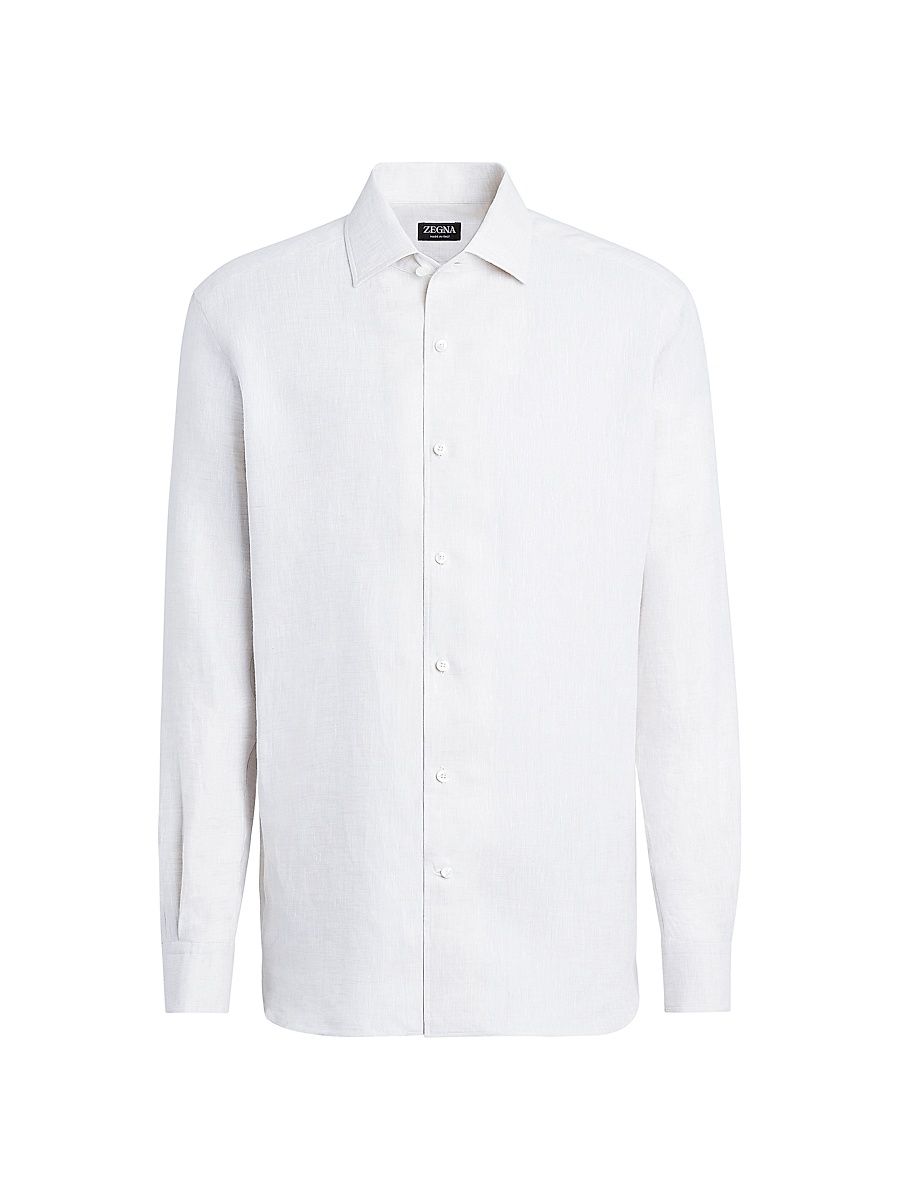 Men's Linen Shirt - White - Size XXXL
