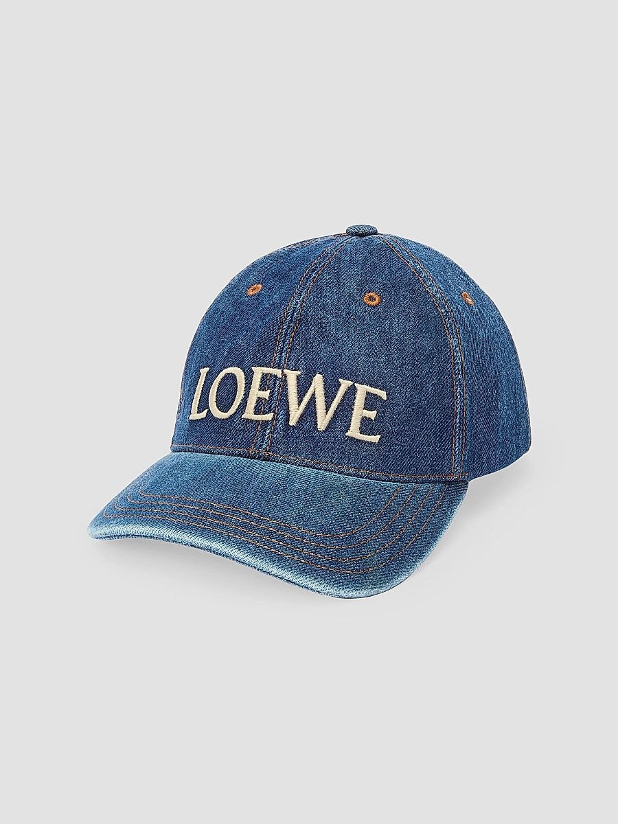 LOEWE Unisex LOEWE x Paula's Ibiza Denim Cap - Denim Blue - Size Large
