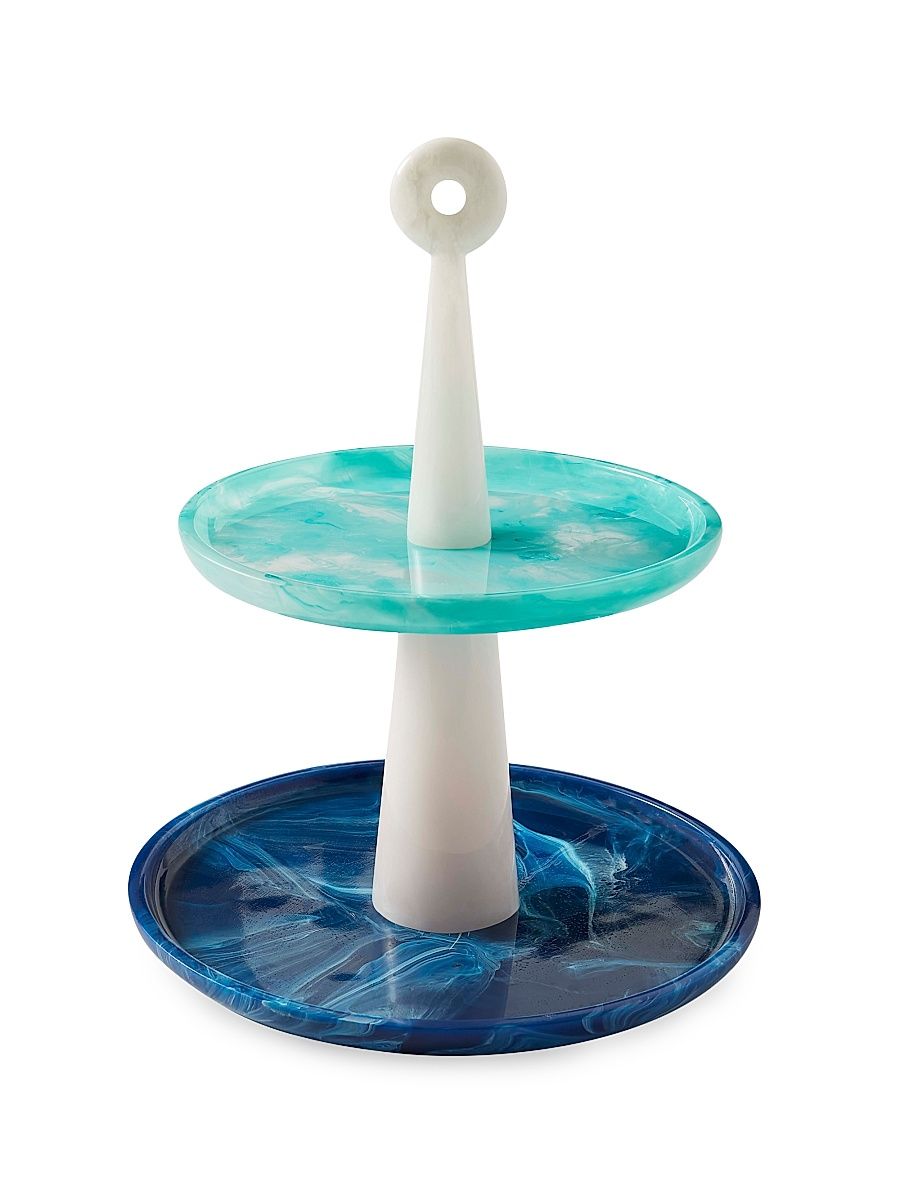 Mustique Tiered Tray - Blue