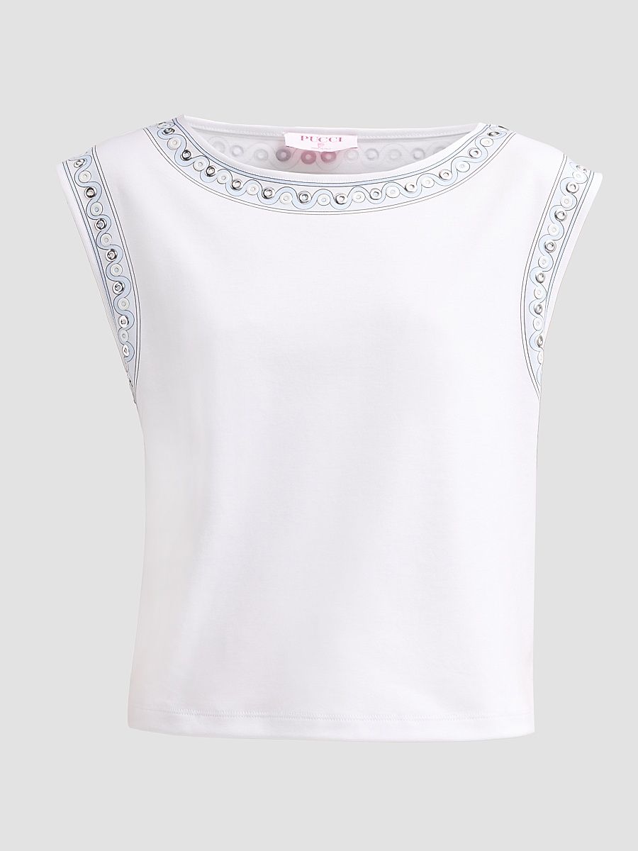 Pucci Women's L'Alba Cotton Jersey T-Shirt - White - Size Small