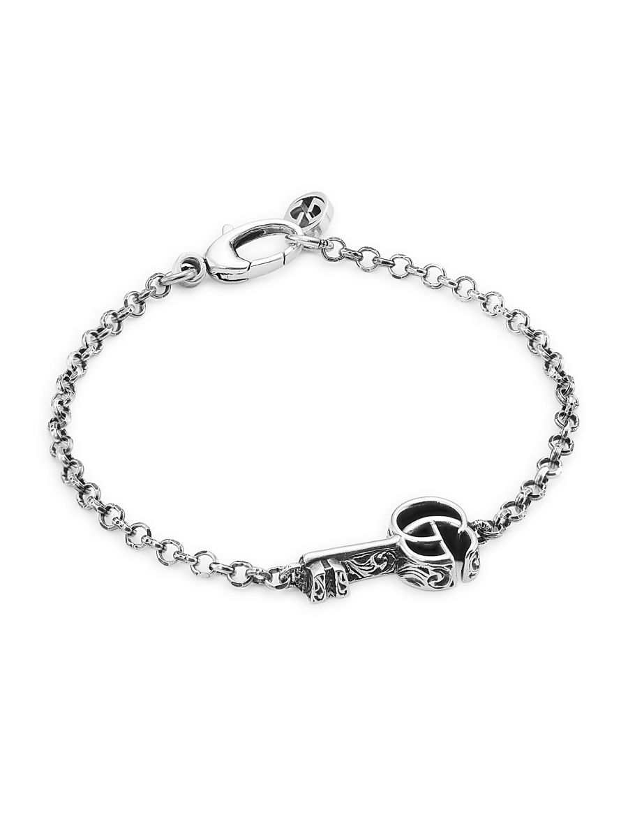 Women's GG Key Sterling Silver Bracelet - Silver