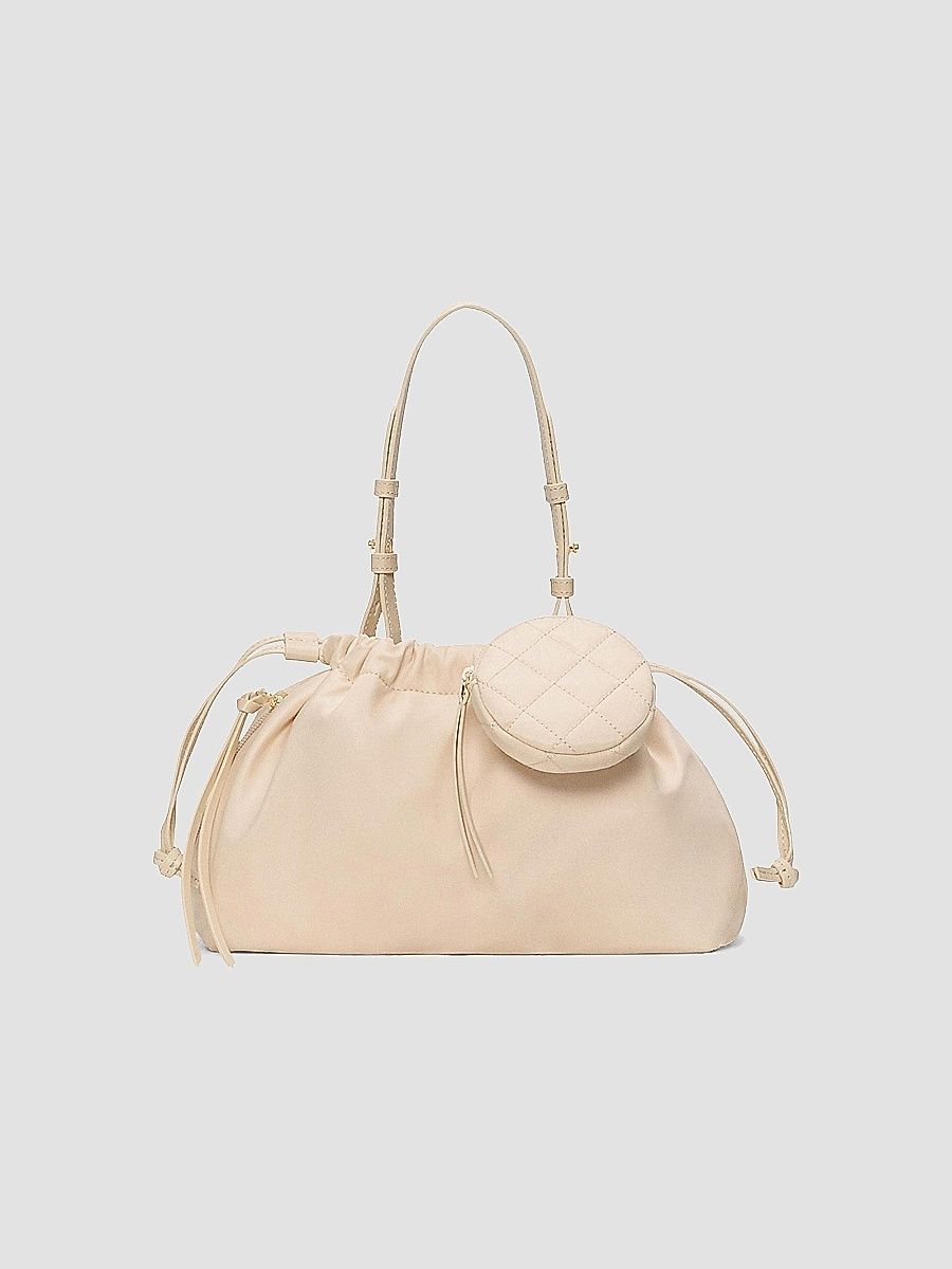 MZ Wallace Women's Waverly Small Drawstring Shoulder Bag - Buff