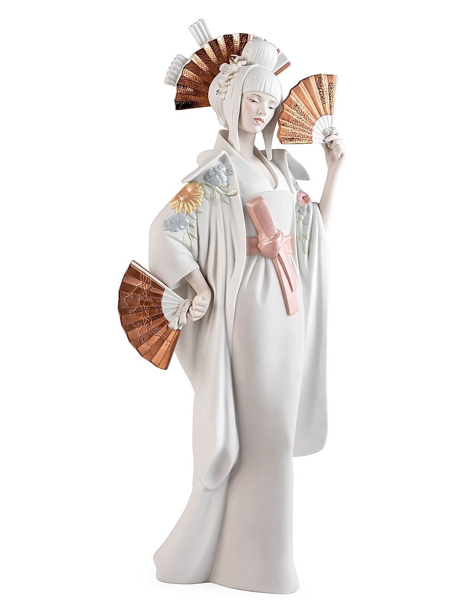 Japanese Dancer Porcelain Sculpture