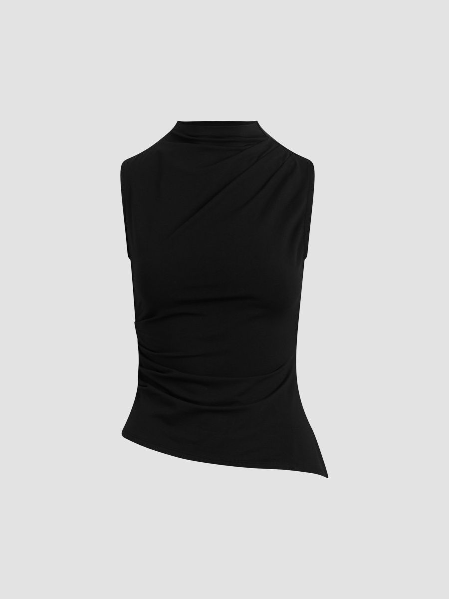 Joe's Jeans Women's The Dove Draped Sleeveless Top - Black - Size XS