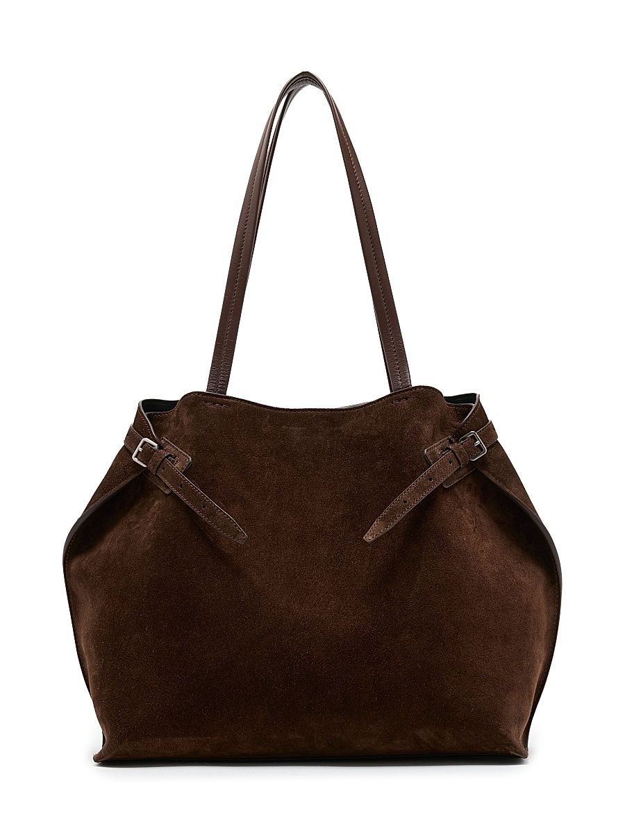 Women's Days Suede Tote Bag - Chocolate