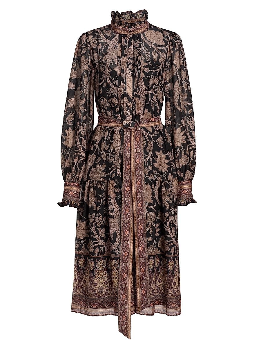 Women's Moses Paisley Shirtdress - Black Multi - Size XXL