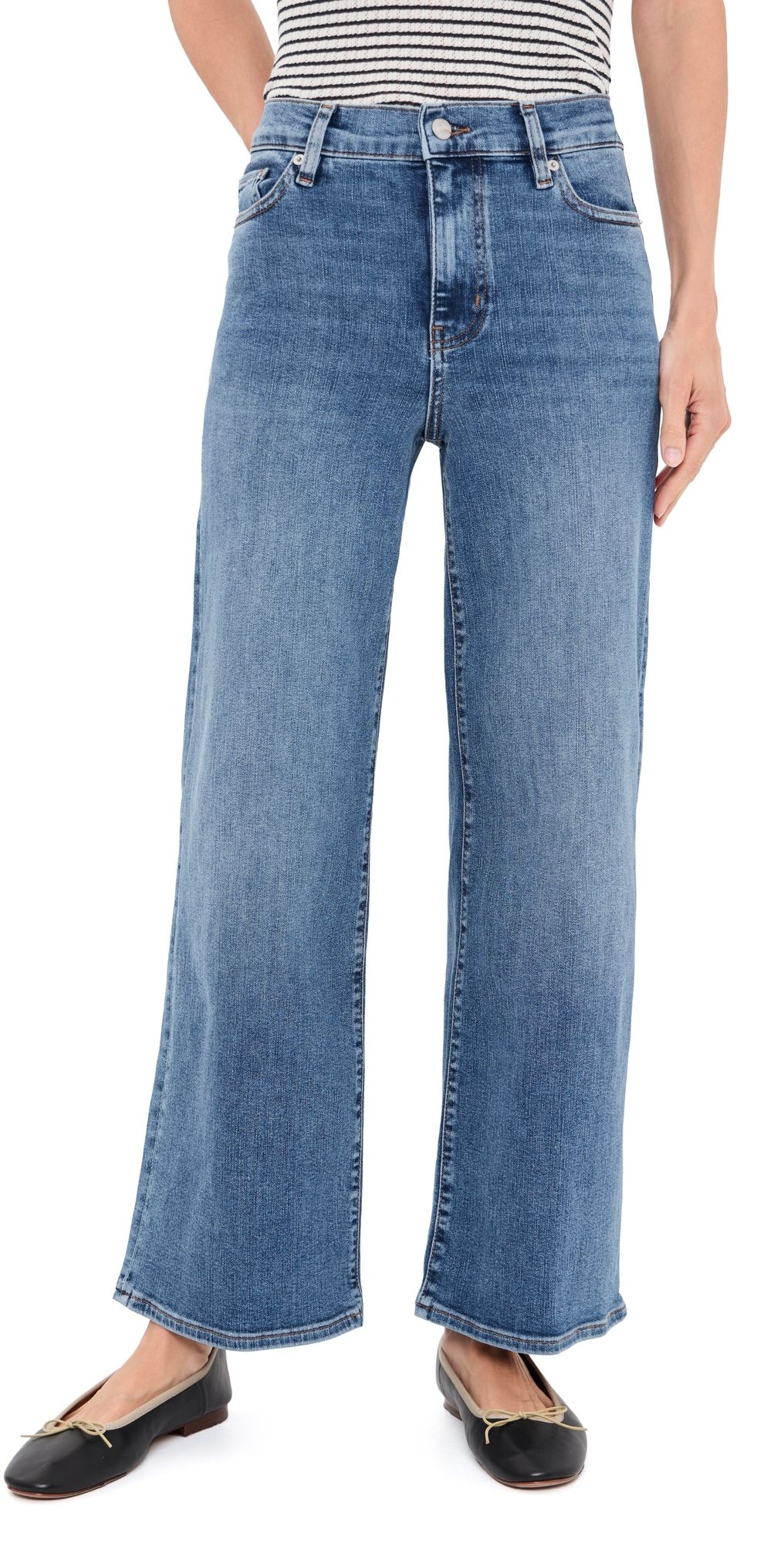 FRAME Petite Pixie Le Slim Palazzo Jeans Gossamer 32