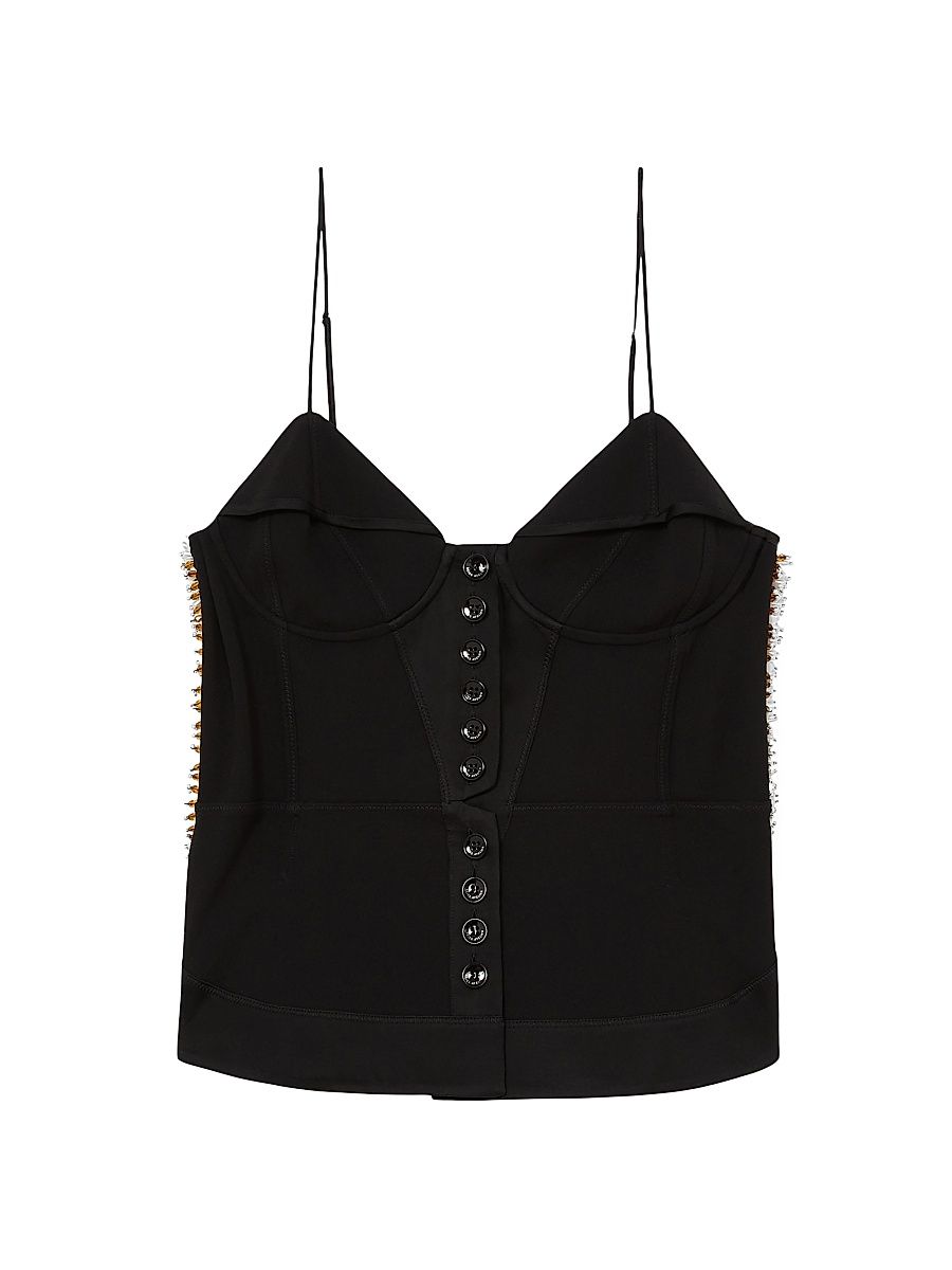 Women's Preston Embellished Corset Top - Black - Size 10