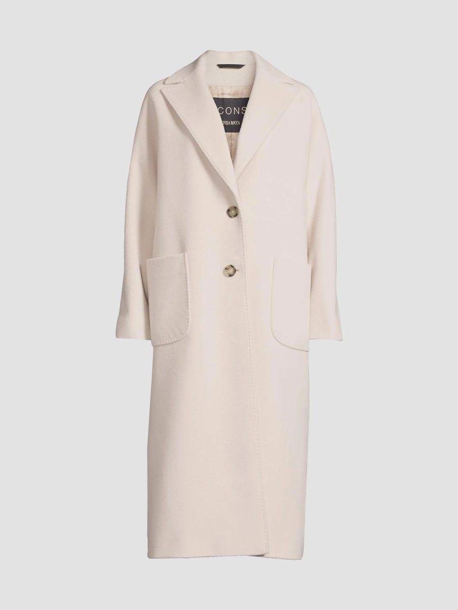 Cinzia Rocca Women's Icons Wool-Blend Long Coat - Cream - Size 6