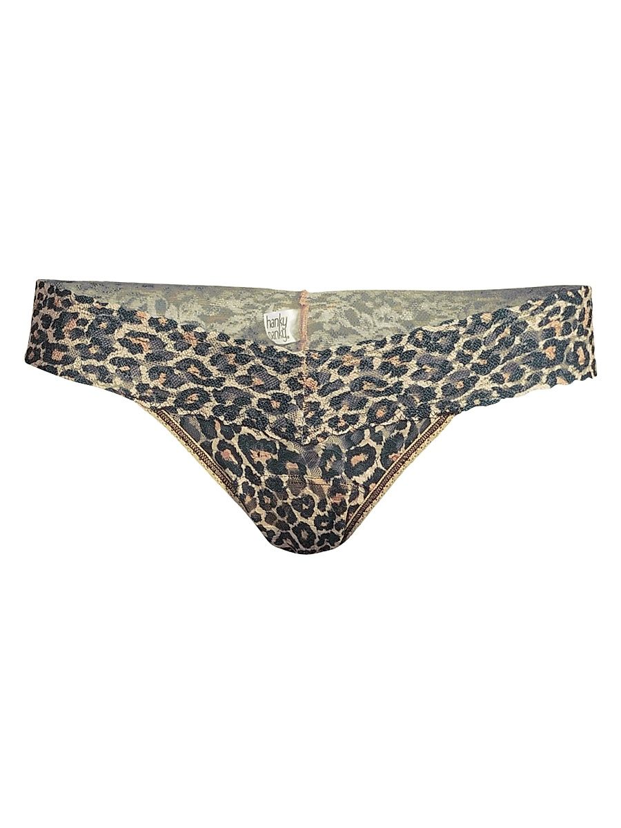 Women's Classic Leopard Lace Low-Rise Thong