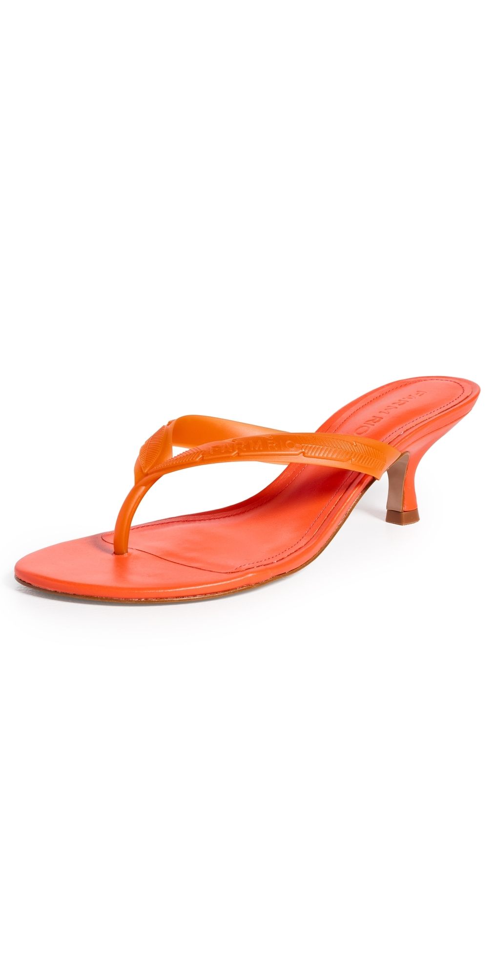 FARM Rio Rob Heel Sandals Flame Orange 10