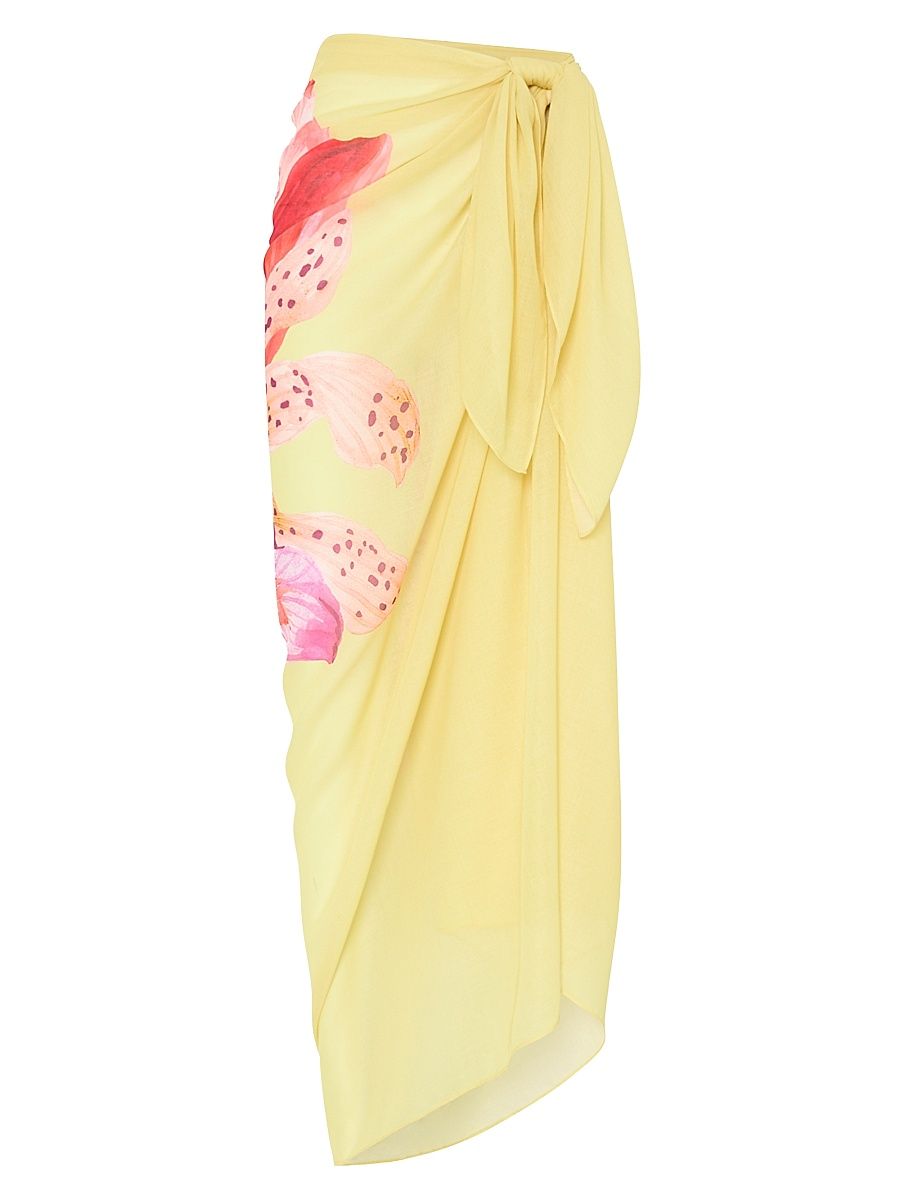 Women's Song D'iris Printed Sarong - Yellow Multi