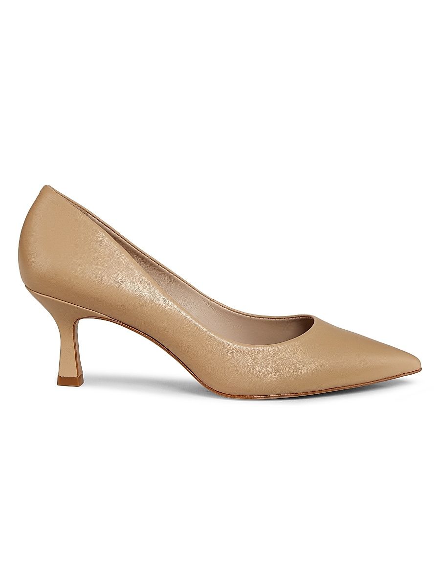 Women's 65MM Classic Leather Pumps - Beige - Size 11