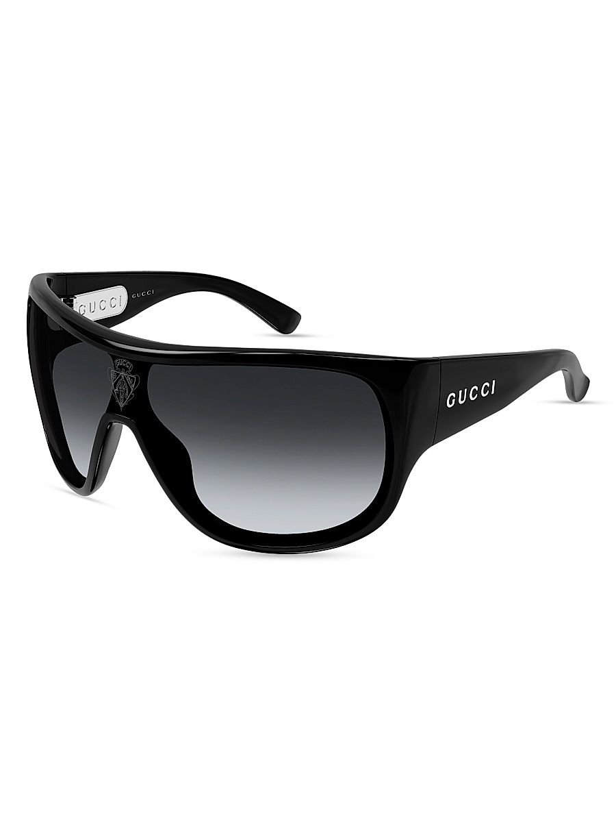 Men's Logo Shield Sunglasses - Black