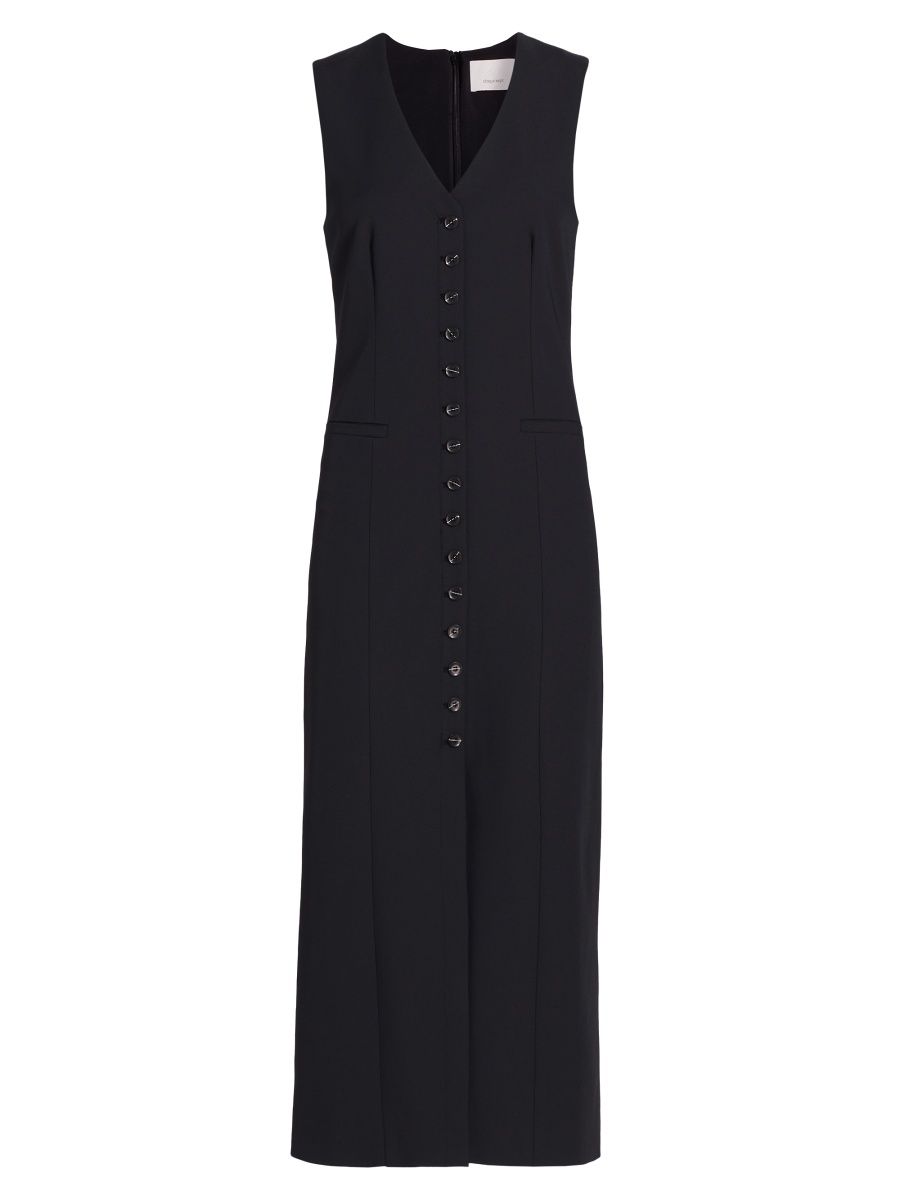 Women's Kallen Button-Front Midi-Dress - Black - Size 6