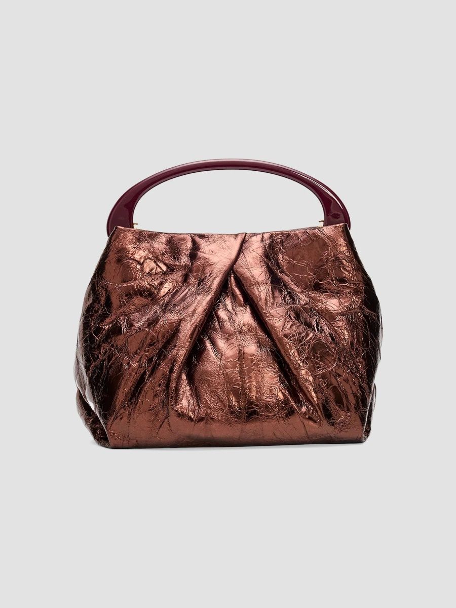Dries Van Noten Women's Small Leather Top-Handle Bag - Brown