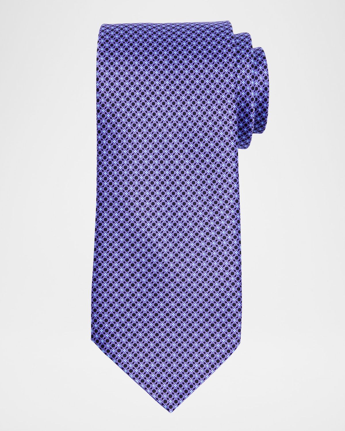 Men & apos;s Micro-Geometric Silk Tie