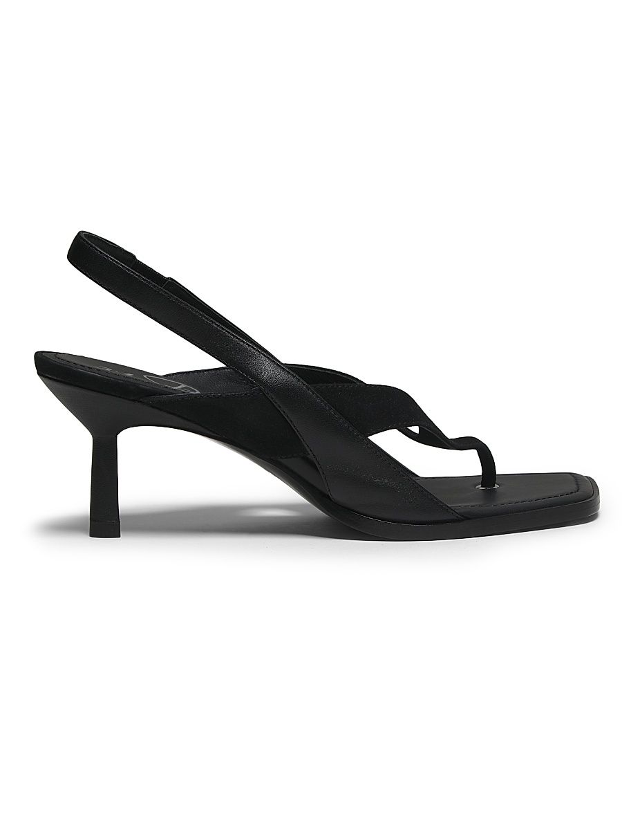 Women's ID 65MM Double-Strap Slingback Sandals - Black - Size 9.5