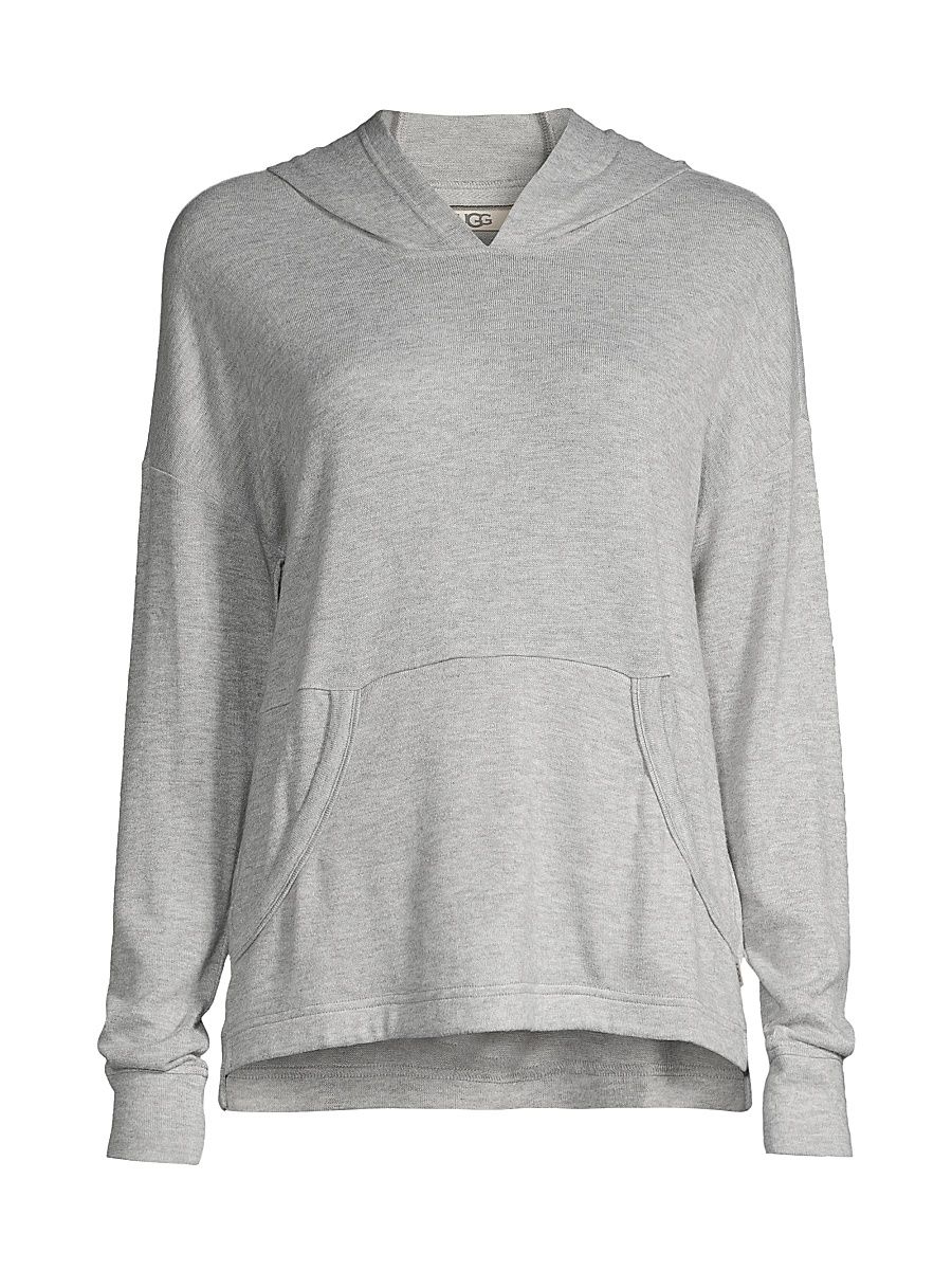 Women's Elettra Heathered Knit Hoodie - Grey Heather - Size Small