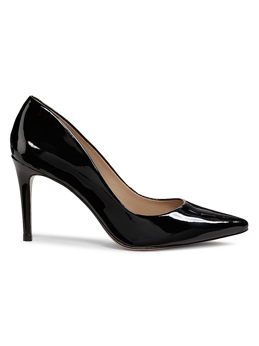 Women's 85MM Classic Patent Leather Pumps - Black - Size 10