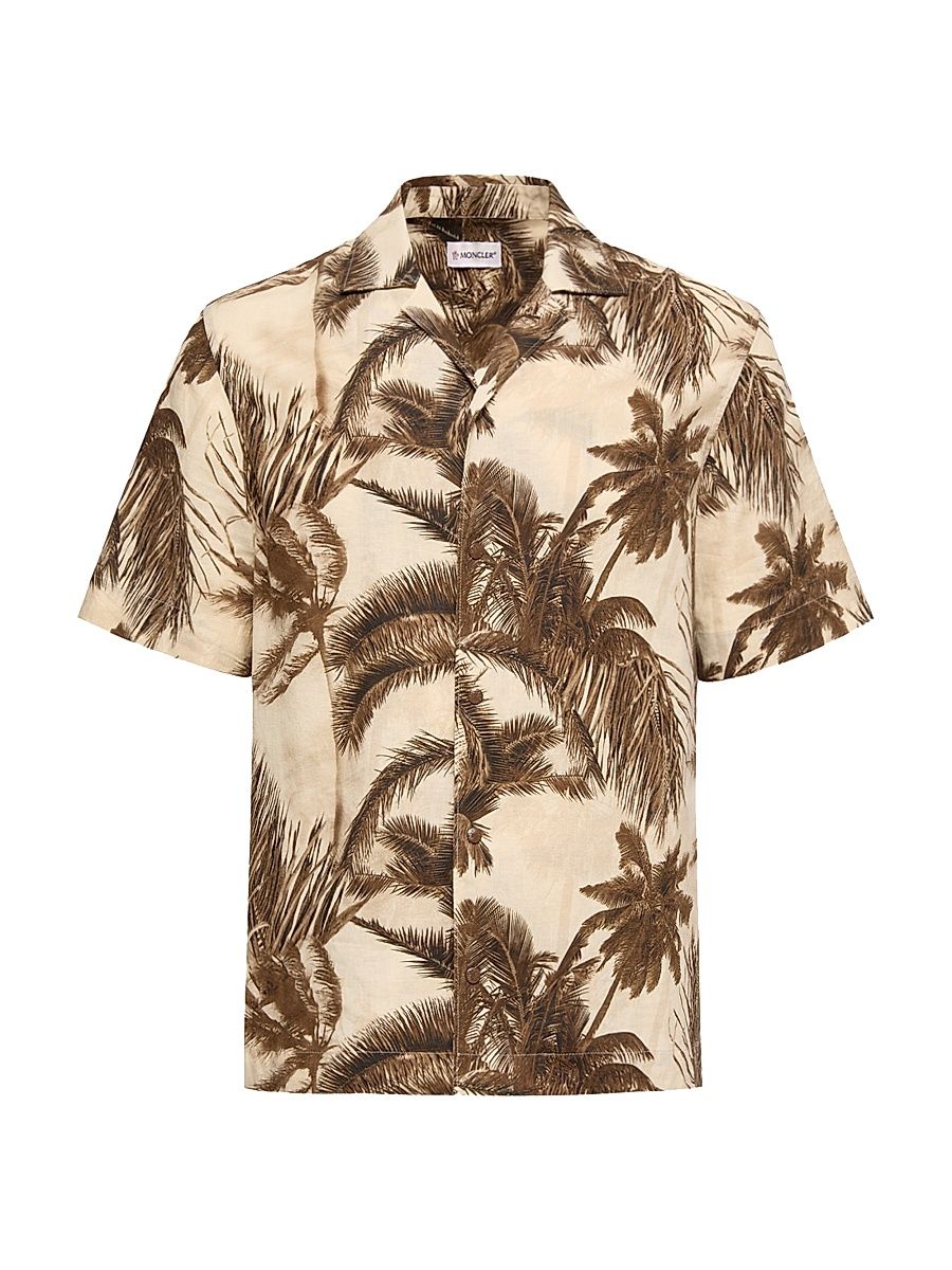 Men's Shirt in Cotton & Linen Blend - Beige Green - Size XXL