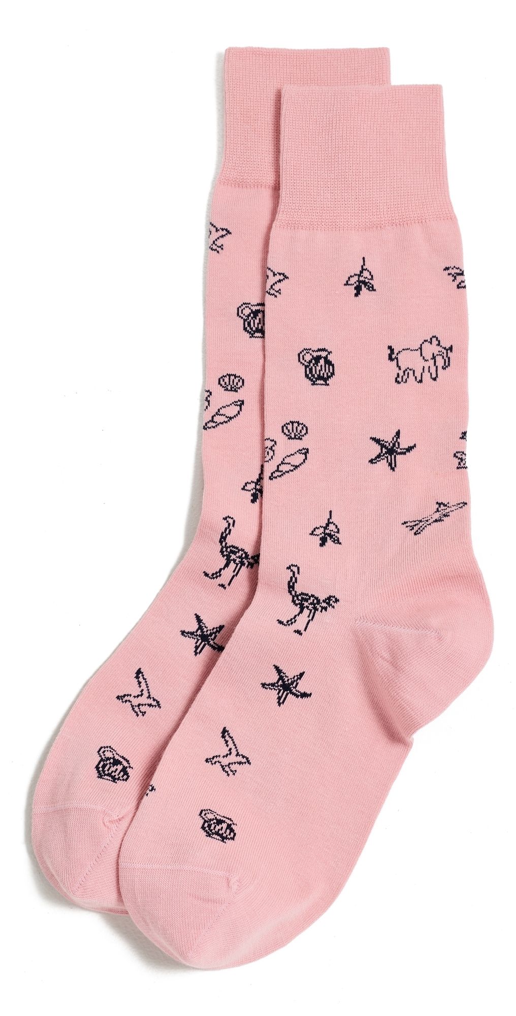 Paul Smith Ostrich Socks Pink One Size