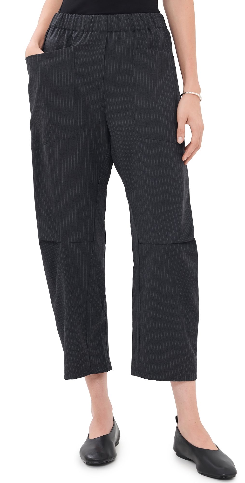 Secular Travis Pants Black Pinstripe S