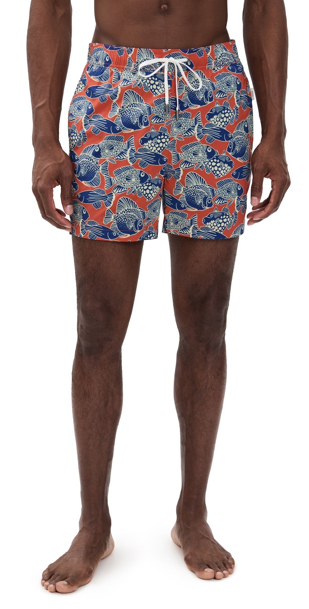 Onia Charles Swim Trunks 5 Orange Multi XL