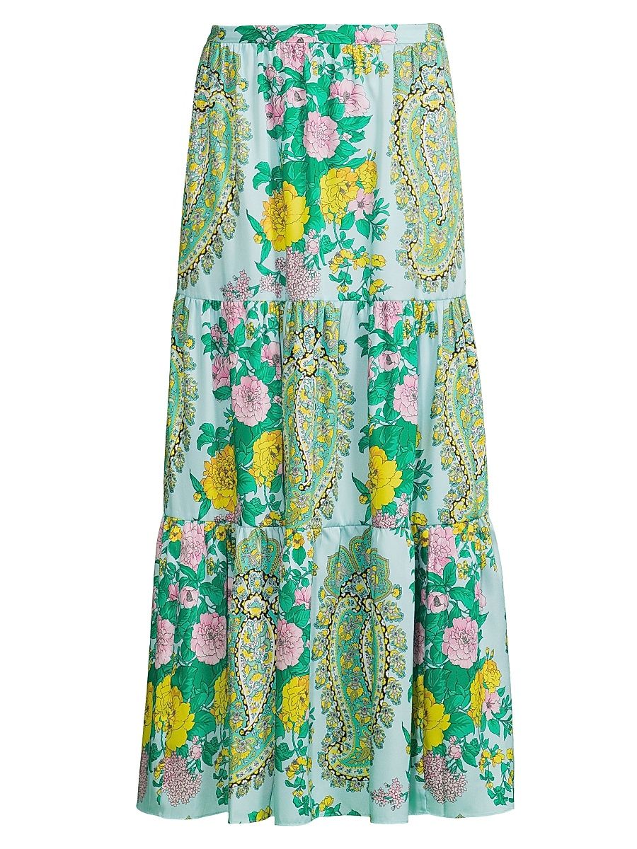 Women's Jeanette Printed Maxi Skirt - Capri Multi - Size Medium
