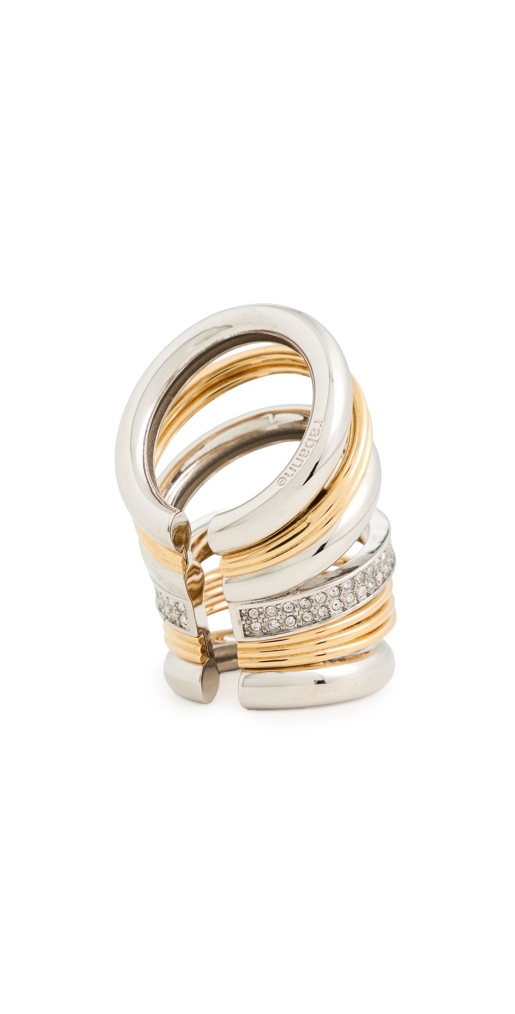 rabanne Punk Two-Tone XL Link Ear Cuff Gold/Silver One Size