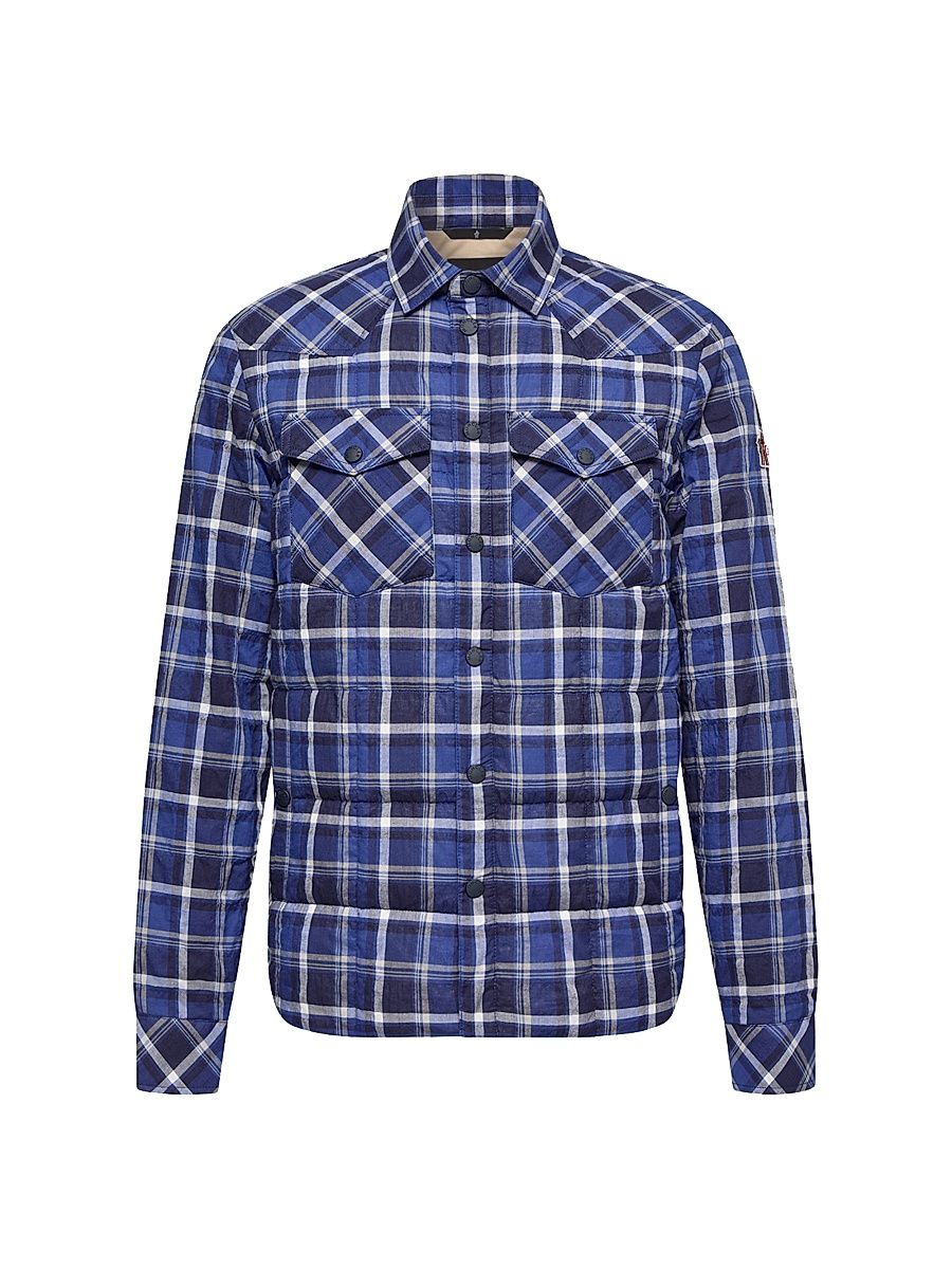 Men's Gelt Puffer Shacket - Black Blue - Size XL