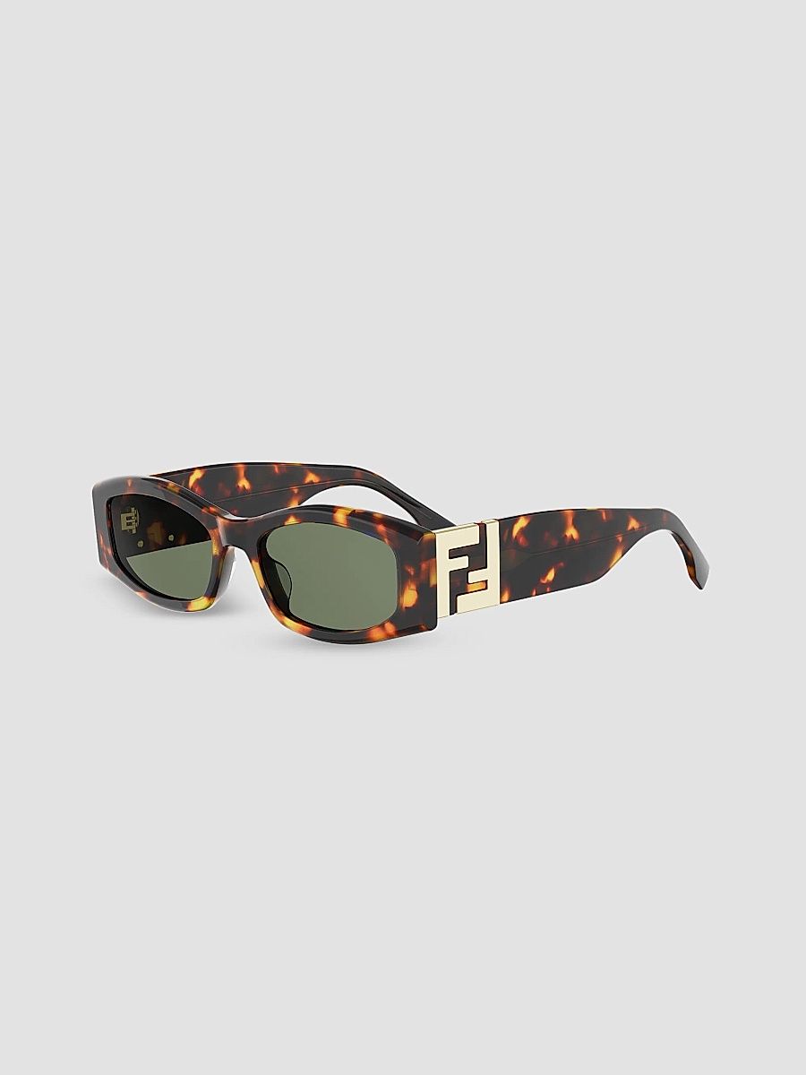 Women's Forever Fendi 54MM Rectangular Sunglasses - Green