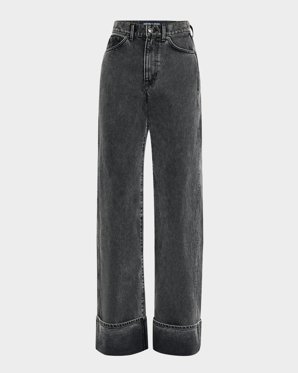 Taylor High-Rise Wide Cuffed Jeans