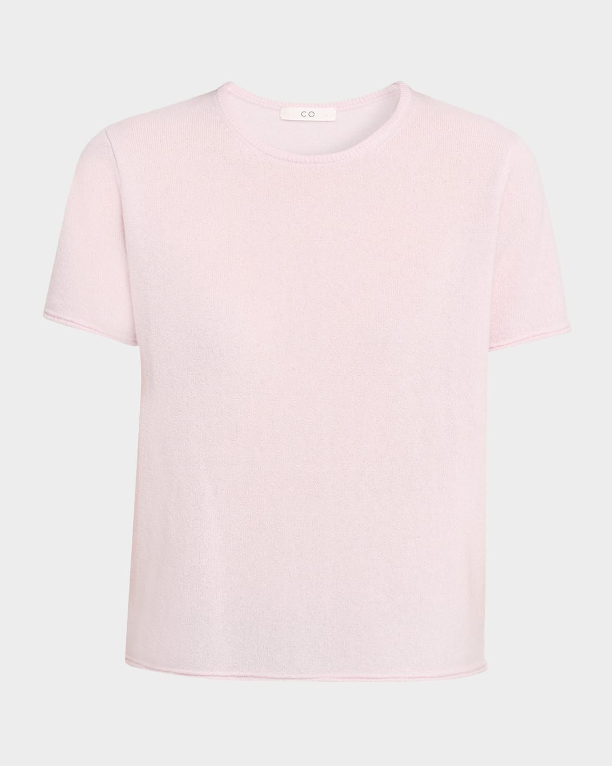 Short-Sleeve Cashmere T-Shirt Sweater
