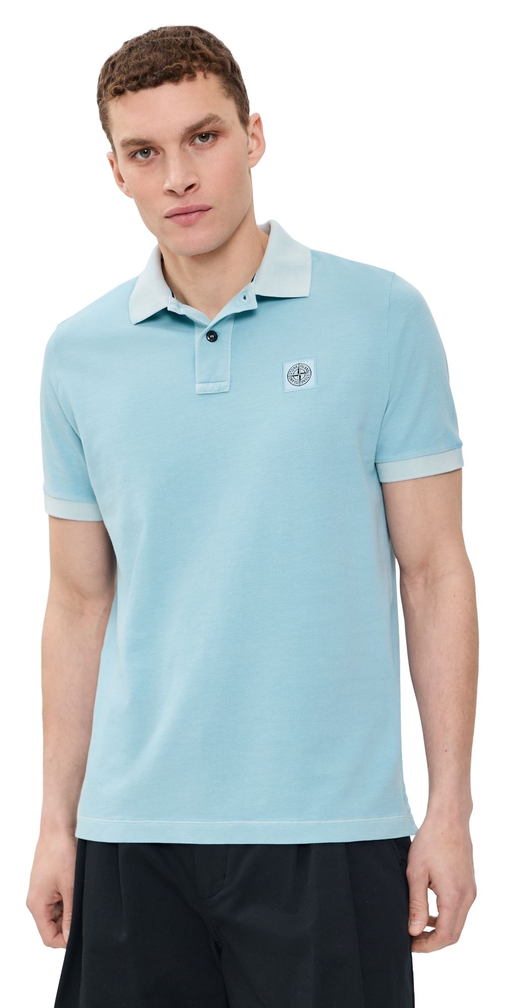 Stone Island Garment Dye Polo Dust Blue S