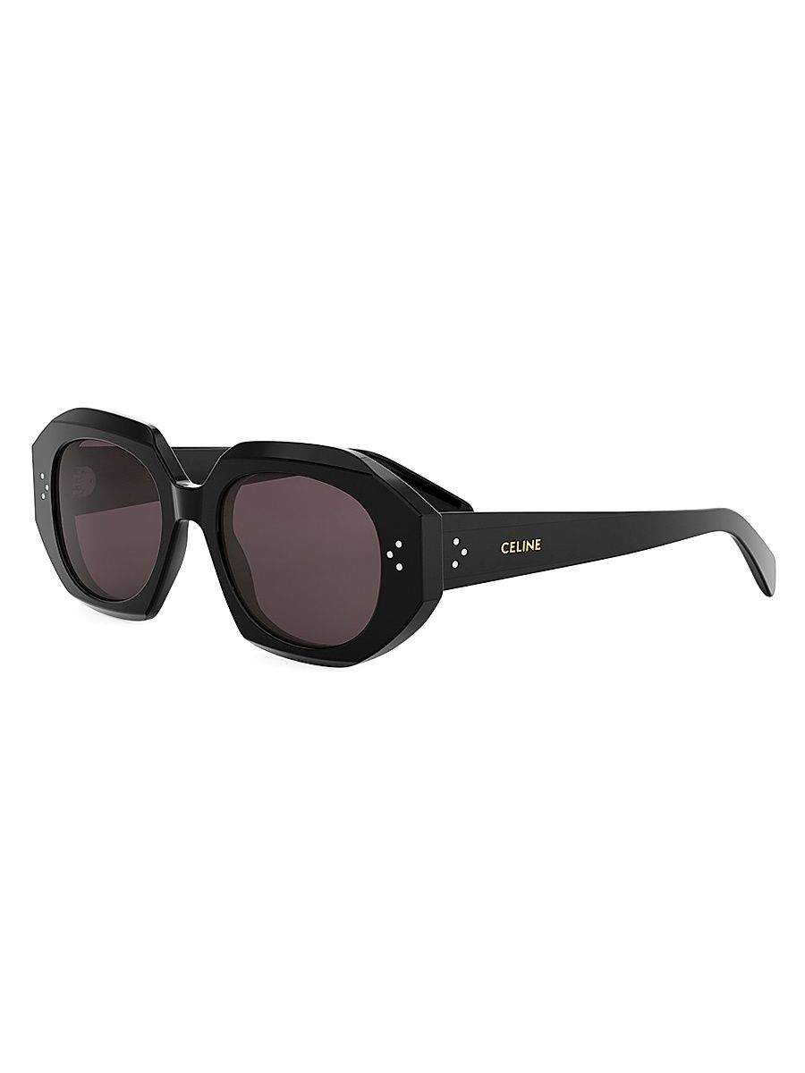 Women's 3 Dot 52MM Geometric Sunglasses - Black