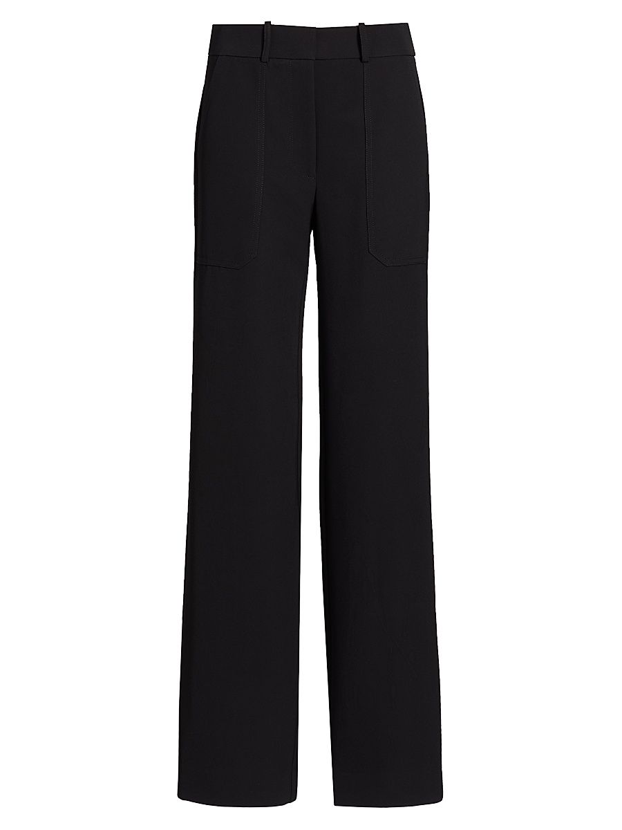 Women's Cole Seam-Front Stretch Pants - Black - Size 8