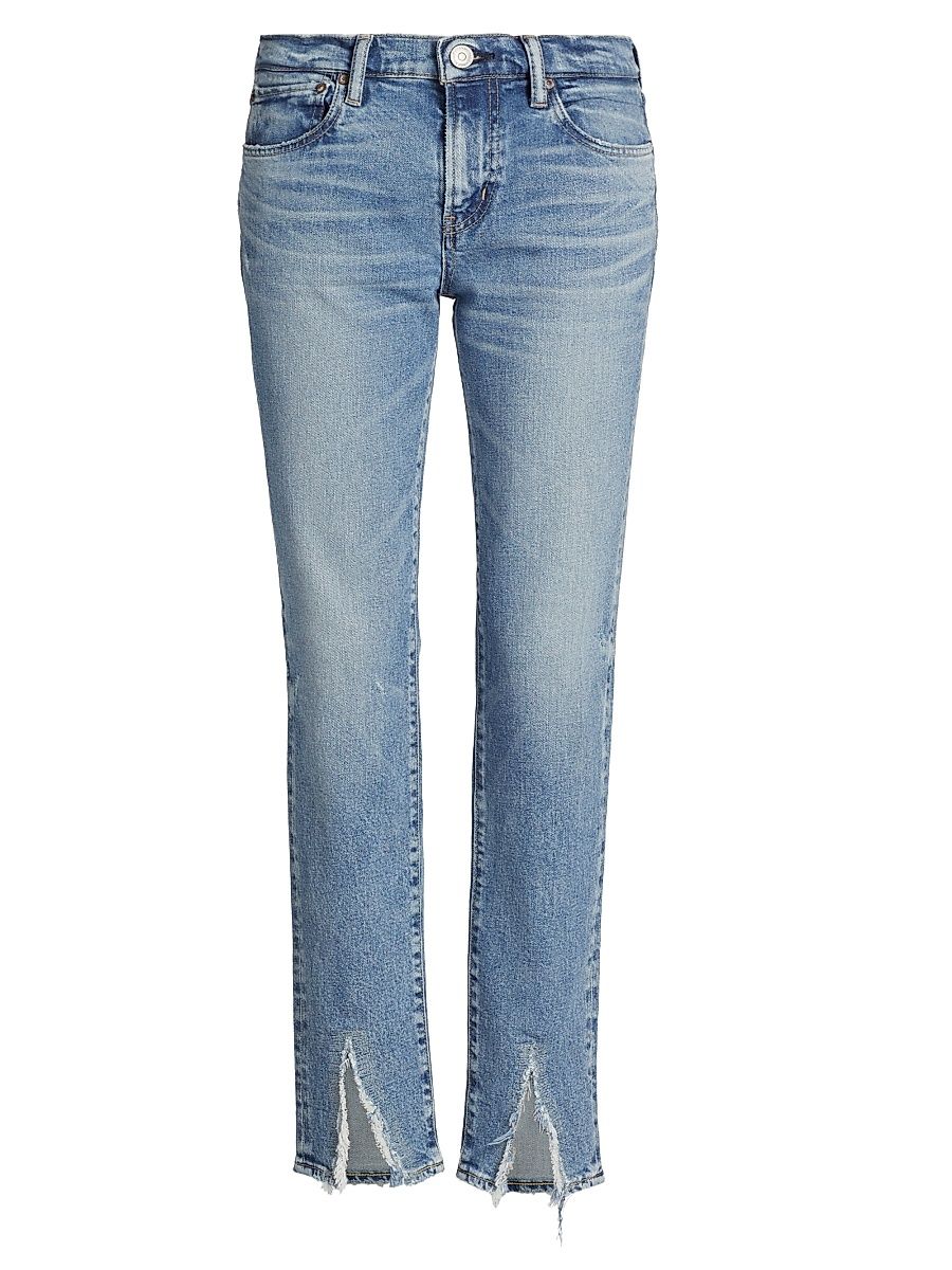 Women's Wynwood Split-Hem Skinny Jeans - Blue - Size 28