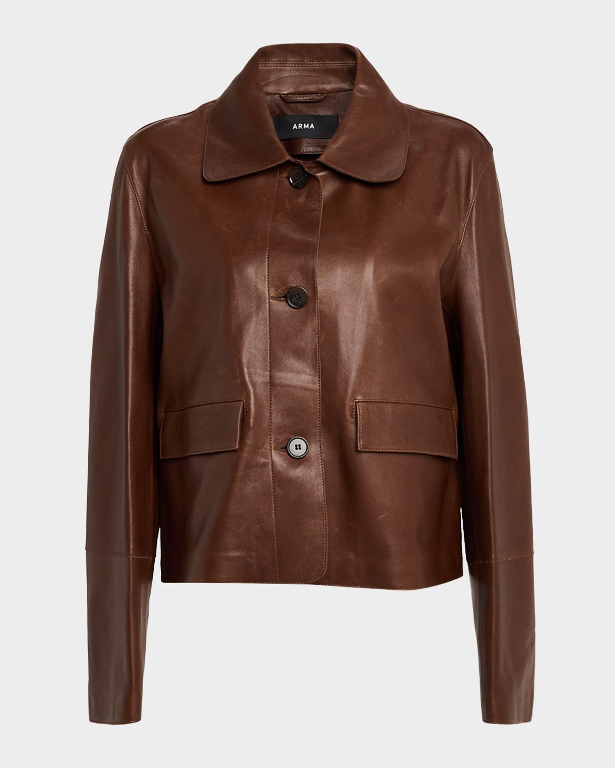 Button-Down Leather Jacket