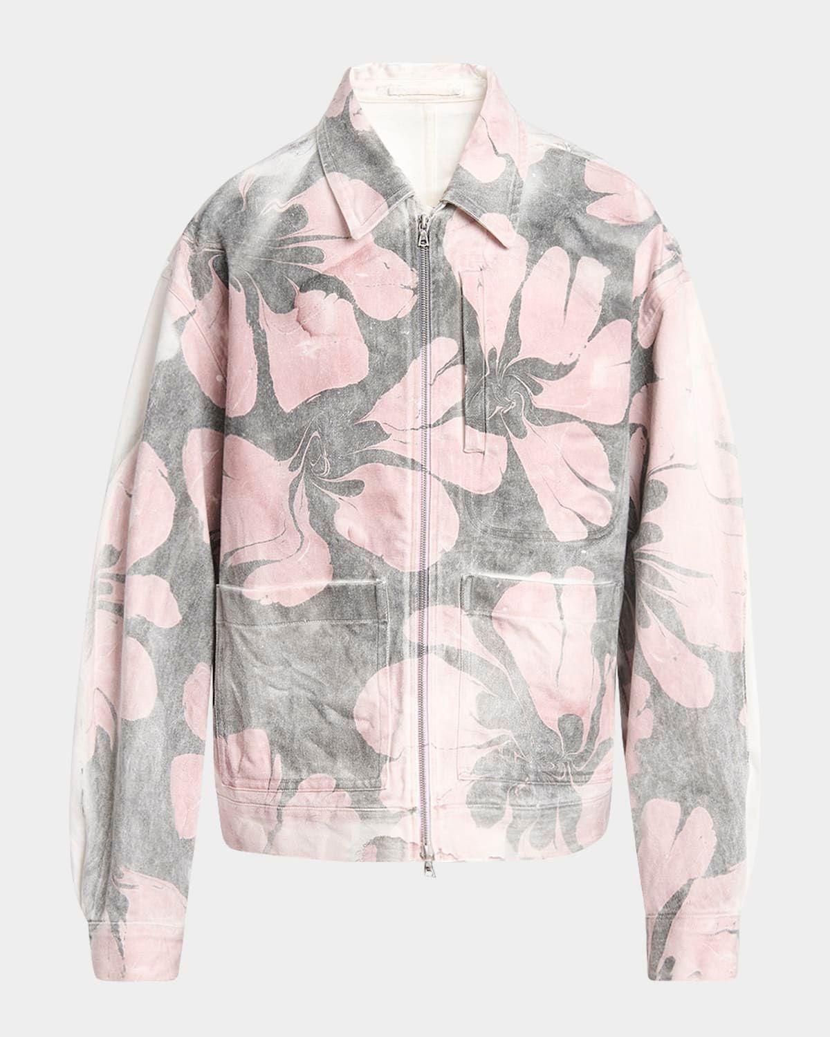 Men & apos;s Veper Floral-Print Denim Jacket