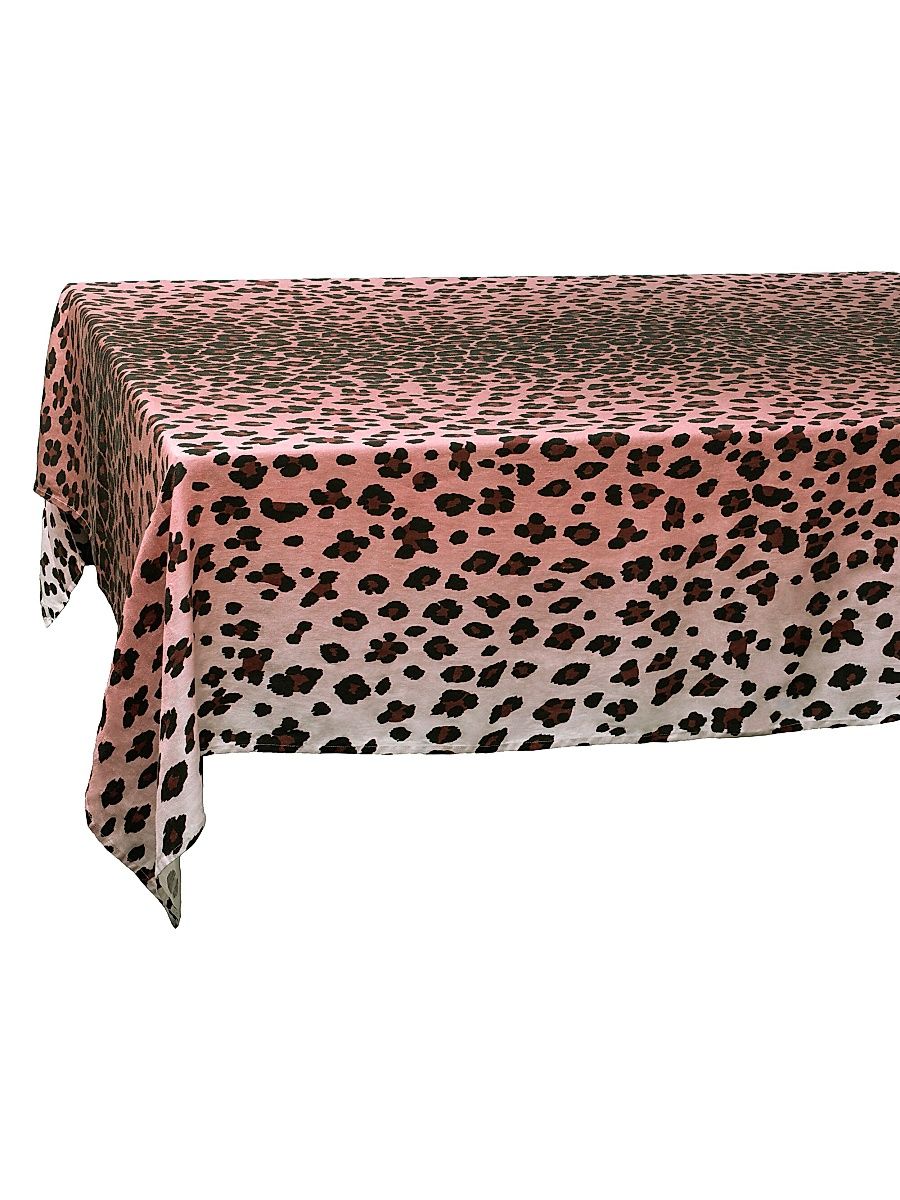 Leopard Linen Sateen Tablecloth - Size 70 x 126