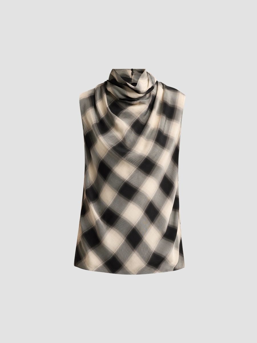 Adam Lippes Women's Kaia Ombré Plaid Top - Ombre Plaid - Size 10