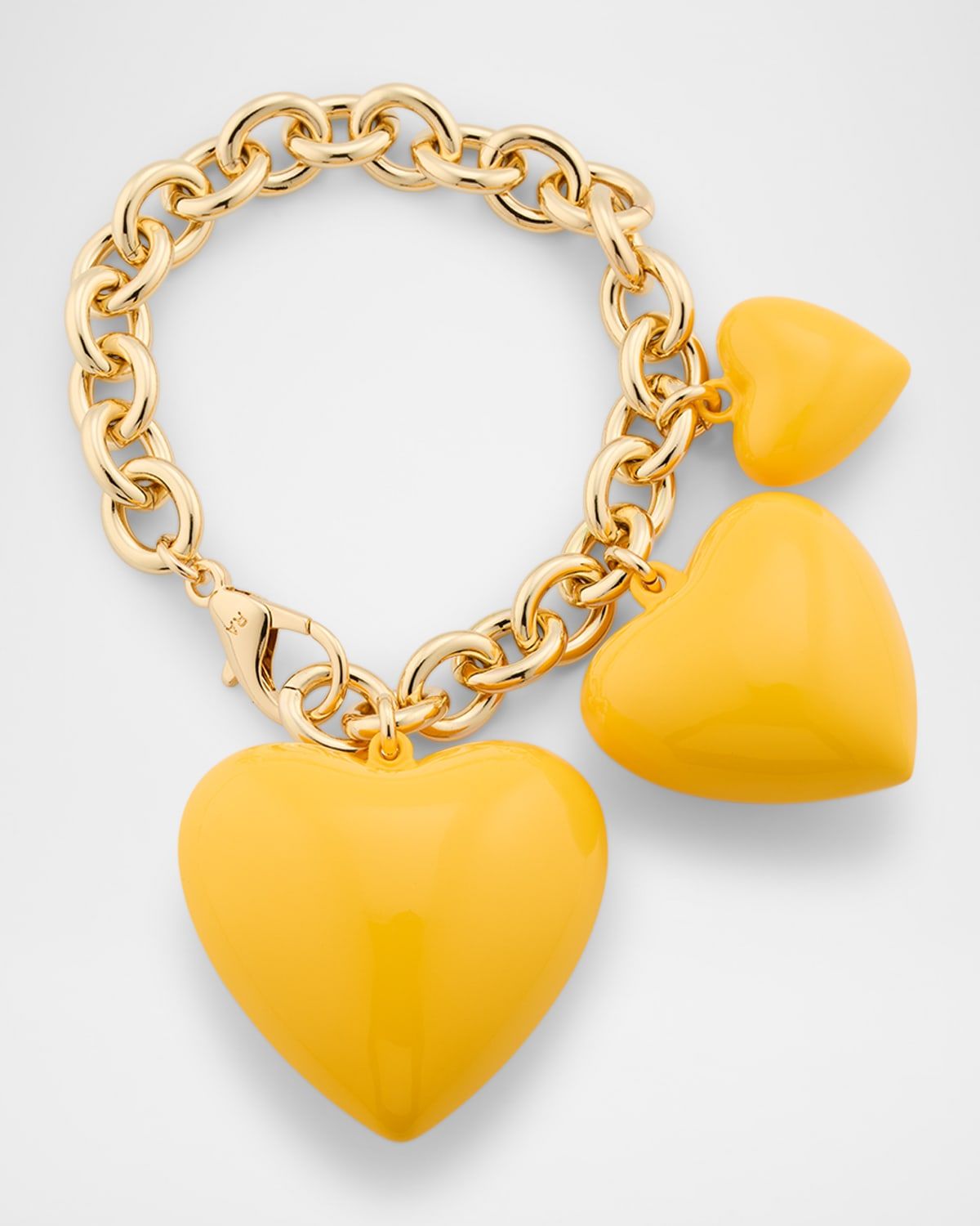 The Happy Heart Bag Charm, Persimmon Yellow