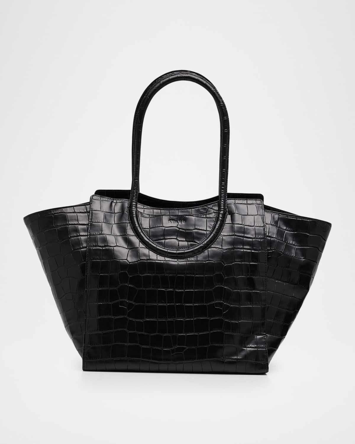 Maude Croc-Embossed Leather Tote Bag
