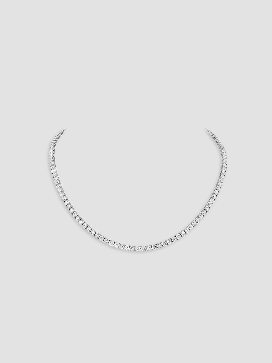 Women's 18K White Gold & 18.60 TCW Diamond Necklace - White Gold